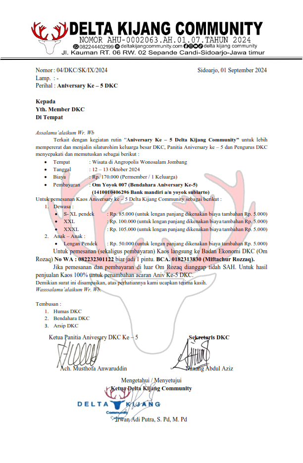 Aniversary Delta Kijang Community